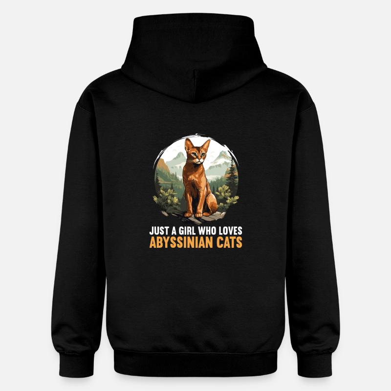 Chat d’Abyssinie Abessinierkatze - Sweat à capuche Softstyle® Gildan Unisexe - noir