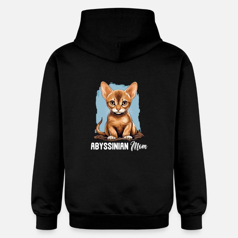 Chat d’Abyssinie Abessinierkatze - Sweat à capuche Softstyle® Gildan Unisexe - noir