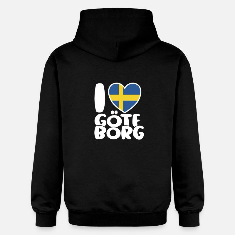 J’aime Göteborg - Sweat à capuche Softstyle® Gildan Unisexe - noir