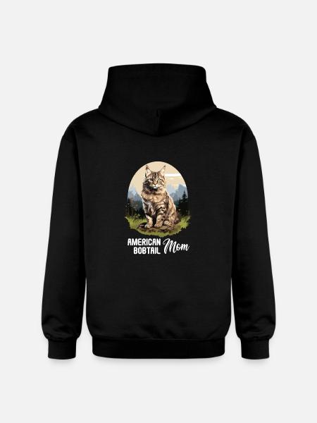 Cat Cats American Bobtail - Gildan Unisex Softstyle® Midweight Hoodie - black
