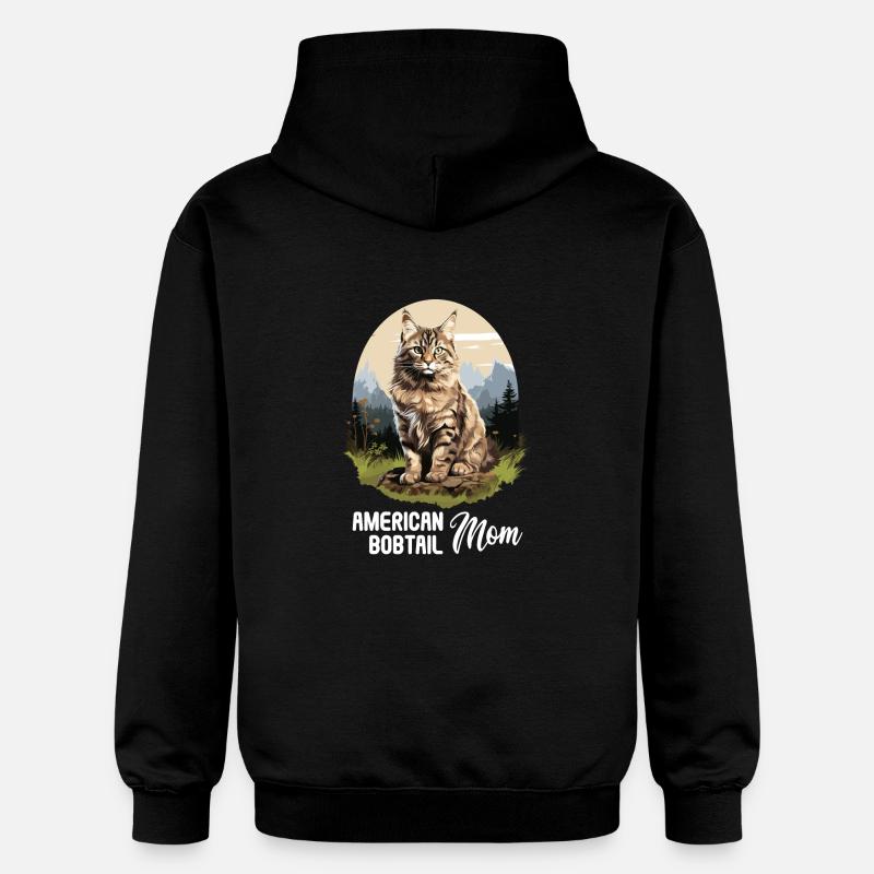 Chat Chats American Bobtail - Sweat à capuche Softstyle® Gildan Unisexe - noir