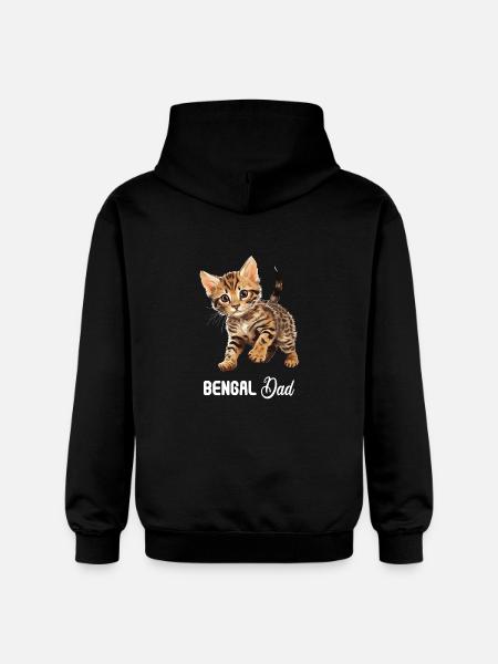 Bengal Cat Bengalkatze - Gildan Unisex Softstyle® Midweight Hoodie - black