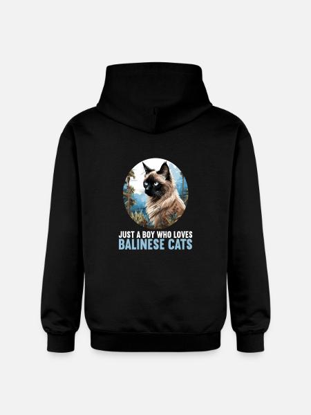 Balinese Cat Balinesenkatze - Gildan Unisex Softstyle® Midweight Hoodie - black