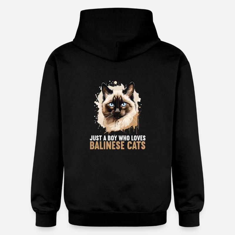 Chat balinais Balinesenkatze - Sweat à capuche Softstyle® Gildan Unisexe - noir
