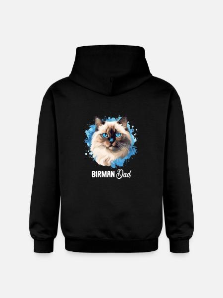 Birman Cat Birma Katze - Gildan Unisex Softstyle® Midweight Hoodie - black