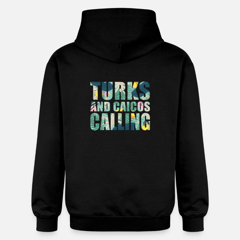Vacances souvenirs aux îles Turques-et-Caïques - Sweat à capuche Softstyle® Gildan Unisexe - noir