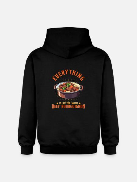 Alles is beter met boeuf bourguignon - Gildan uniseks Softstyle® Midweight hoodie - zwart