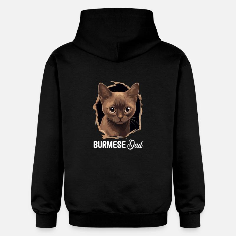 Chat birman Birmanie Katze - Sweat à capuche Softstyle® Gildan Unisexe - noir