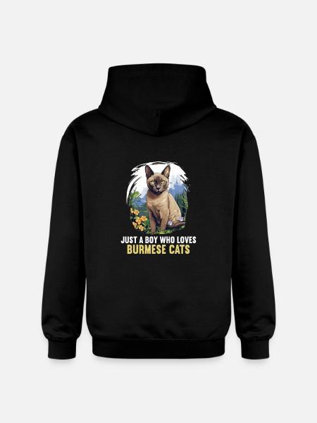 Chat birman Birmanie Katze - Sweat à capuche Softstyle® Gildan Unisexe - noir