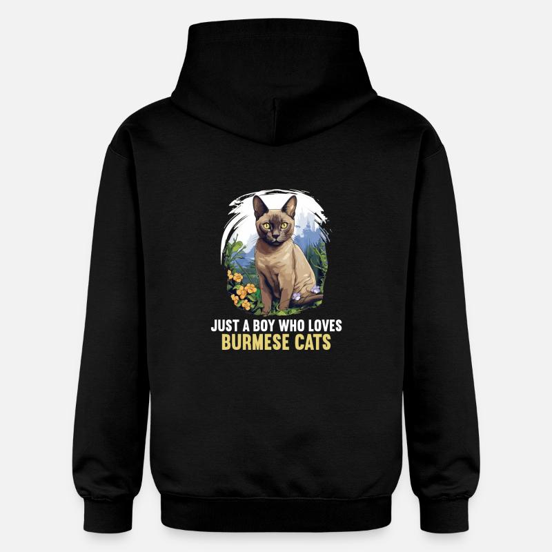 Chat birman Birmanie Katze - Sweat à capuche Softstyle® Gildan Unisexe - noir