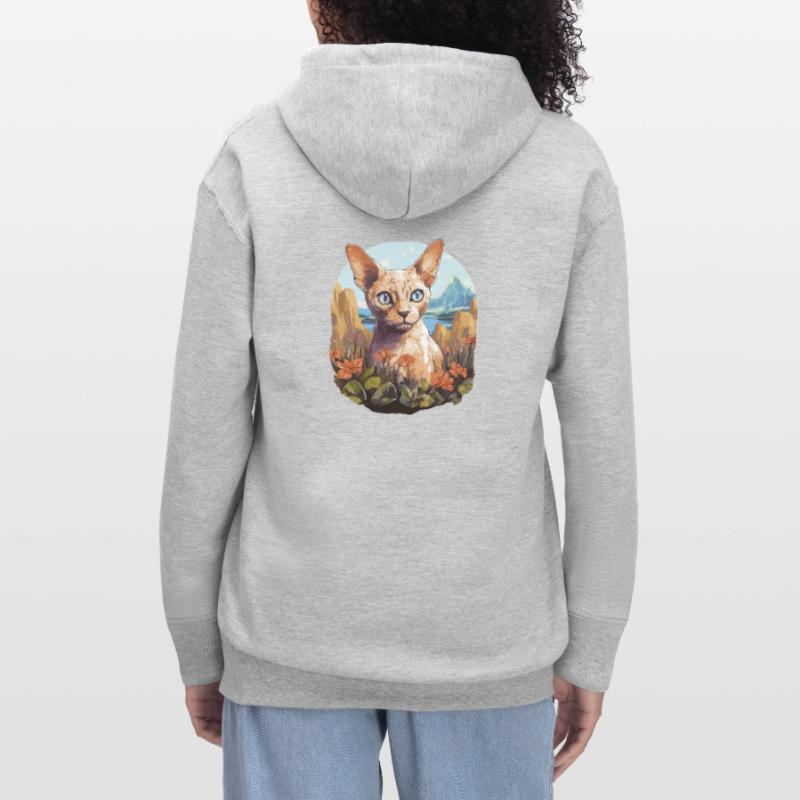 Chaton Devon Rex Chat Devon Rex Sweat à capuche Softstyle® Gildan Unisexe