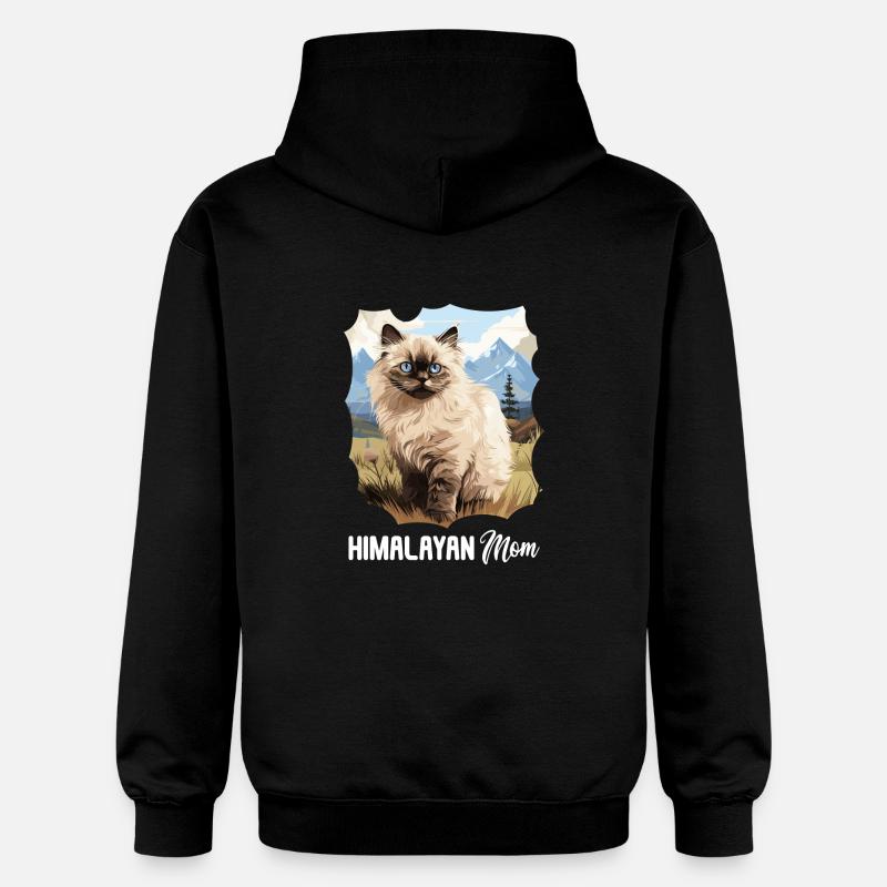 Himalayan Cat Colourpoint Katze - Gildan Unisex Softstyle® Midweight Hoodie - black