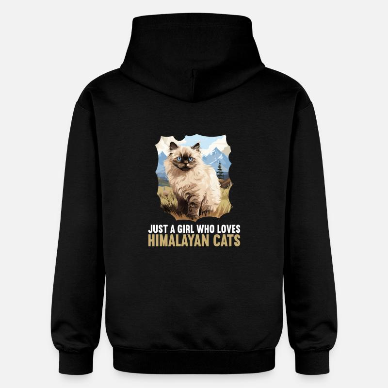 Chat de l’Himalaya Colourpoint Katze - Sweat à capuche Softstyle® Gildan Unisexe - noir