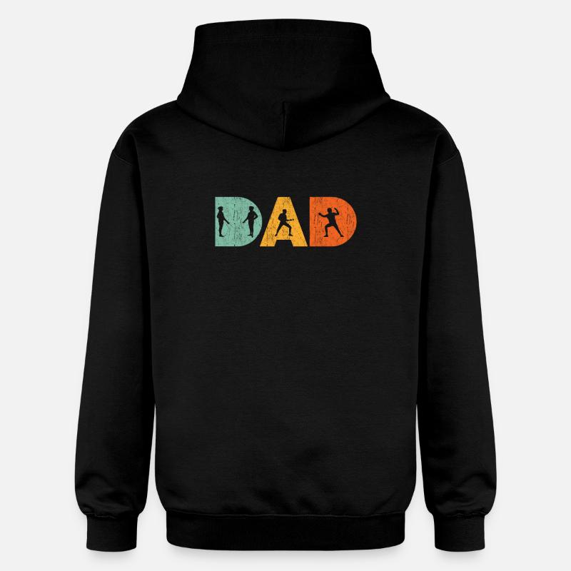 Escrime Père Fierté et Élégant - Sweat à capuche Softstyle® Gildan Unisexe - noir