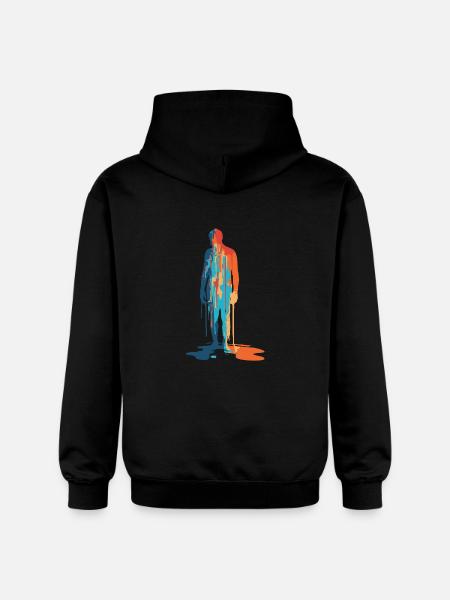 Farbexplosion Moderne Silhouette - Gildan Unisex Softstyle® Midweight Hoodie - Schwarz