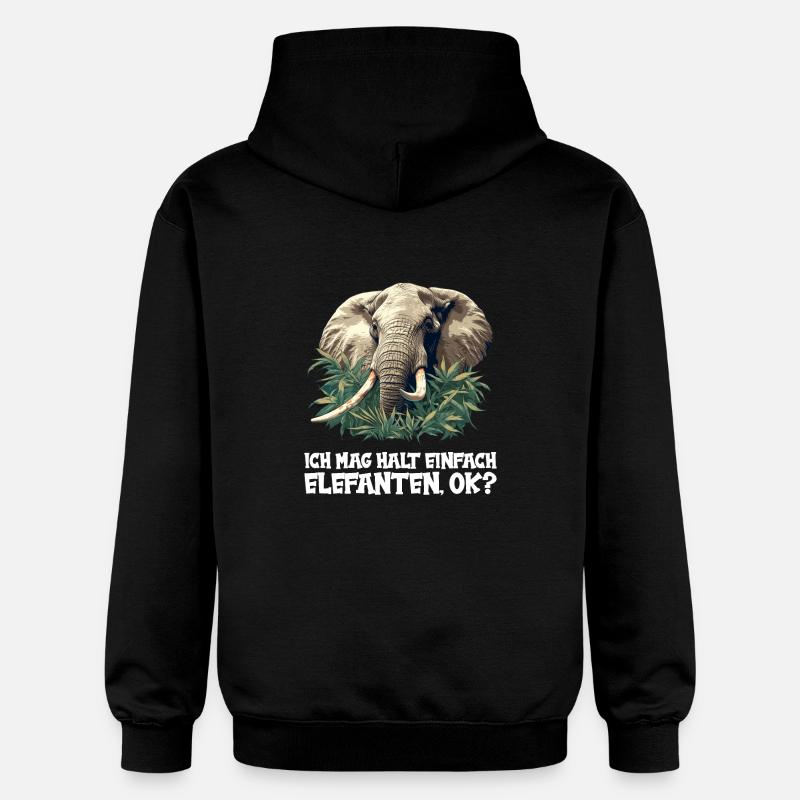 Éléphant Éléphant - Sweat à capuche Softstyle® Gildan Unisexe - noir