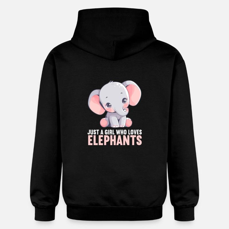 Elephant Elephant - Gildan Unisex Softstyle® Midweight Hoodie - black