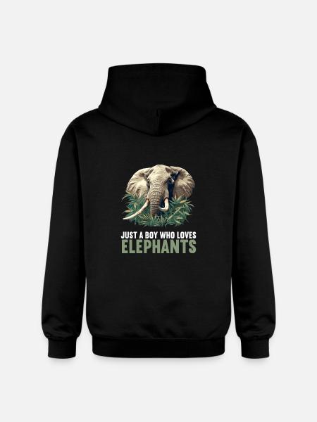 Elefanten Elefant - Gildan Unisex Softstyle® Midweight Hoodie - Schwarz