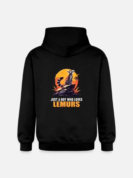 Lemuren Lemurs Lemur - Gildan Unisex Softstyle® Midweight Hoodie - black