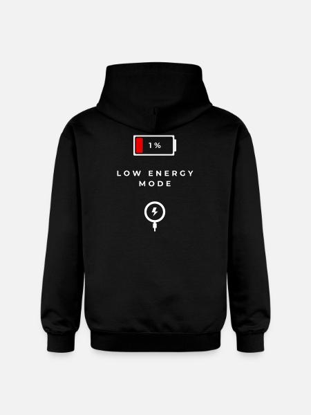 Low Energy Mode Graphics - Gildan Unisex Softstyle® Midweight Hoodie - black