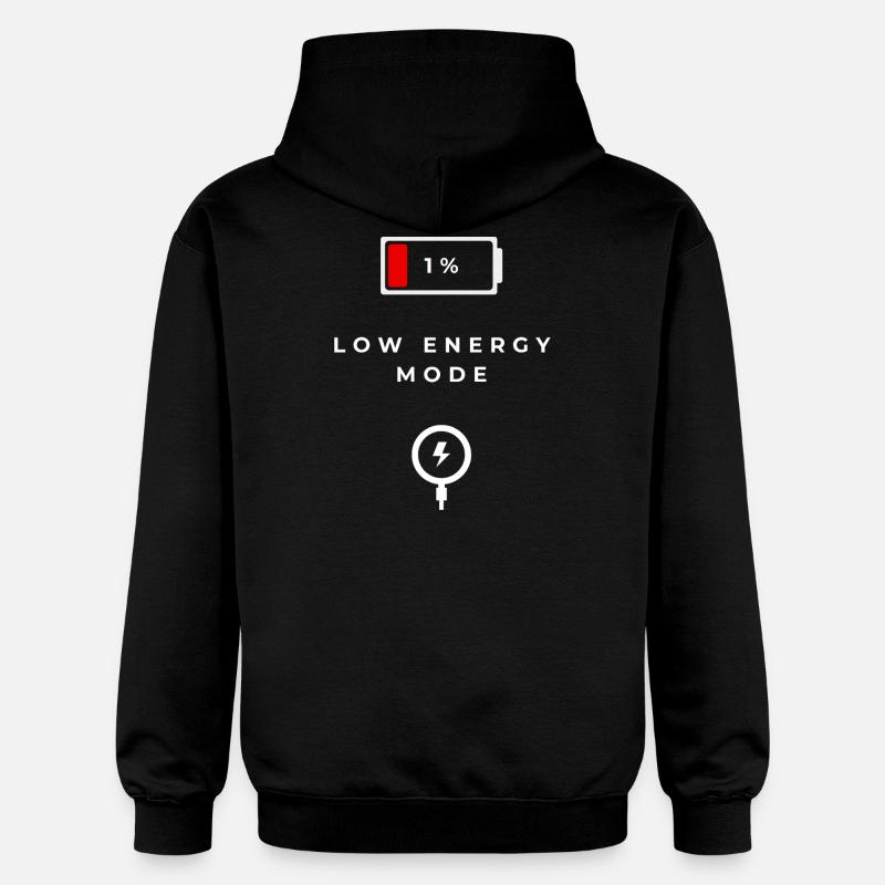 Low Energy Mode Graphics - Gildan Unisex Softstyle® Midweight Hoodie - black