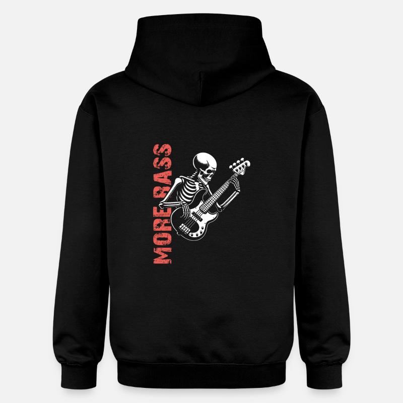 Plus Basse - Skeleton avec Basse - Sweat à capuche Softstyle® Gildan Unisexe - noir