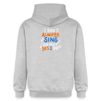 chanteur - Sweat à capuche Softstyle® Gildan Unisexe - gris clair chiné - Dos - Liana (172cm)