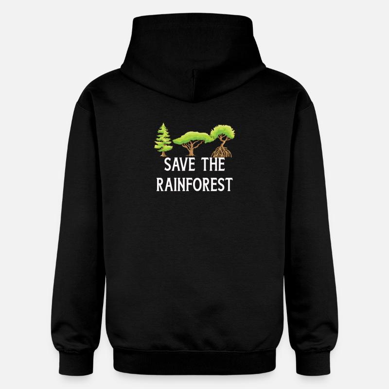 Sauvez la forêt tropicale - Sweat à capuche Softstyle® Gildan Unisexe - noir
