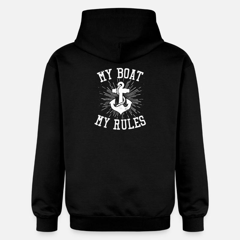 Bateau bateau cadeau capitaine - Sweat à capuche Softstyle® Gildan Unisexe - noir