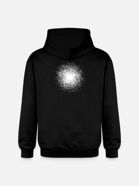 dotted round background white - Gildan Unisex Softstyle® Midweight Hoodie - black
