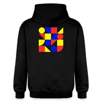 forme, géométrie, art, Bauhaus - Sweat à capuche Softstyle® Gildan Unisexe - noir - Dos - Nik (191cm)