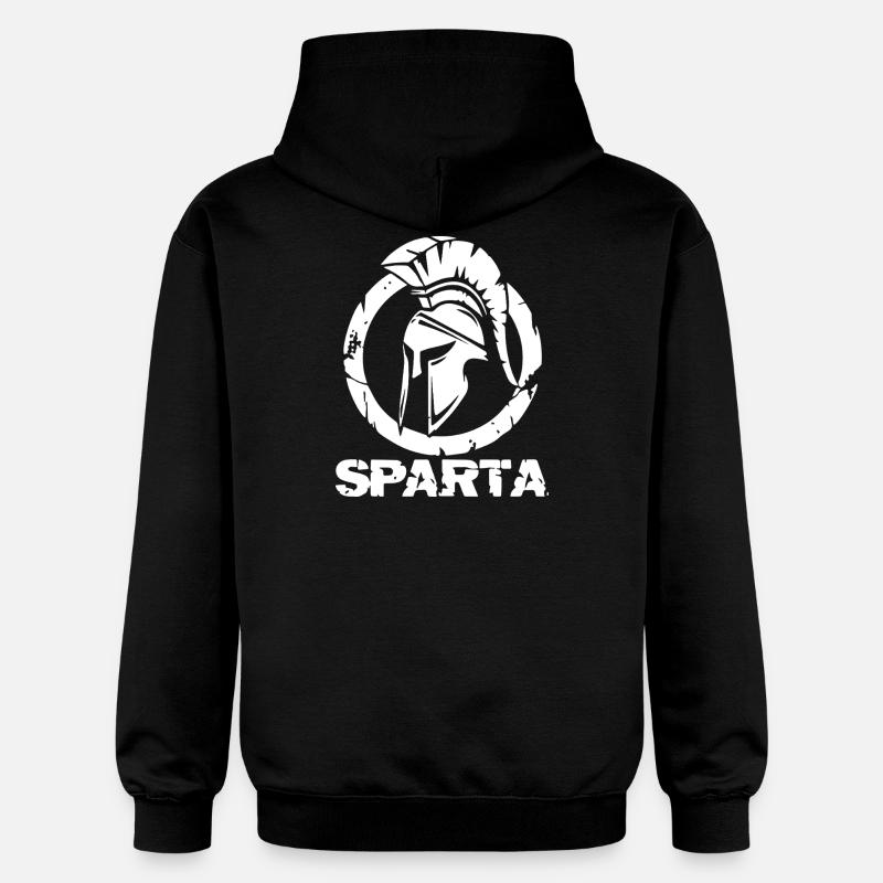 Silhouette du casque Sparta - Sweat à capuche Softstyle® Gildan Unisexe - noir