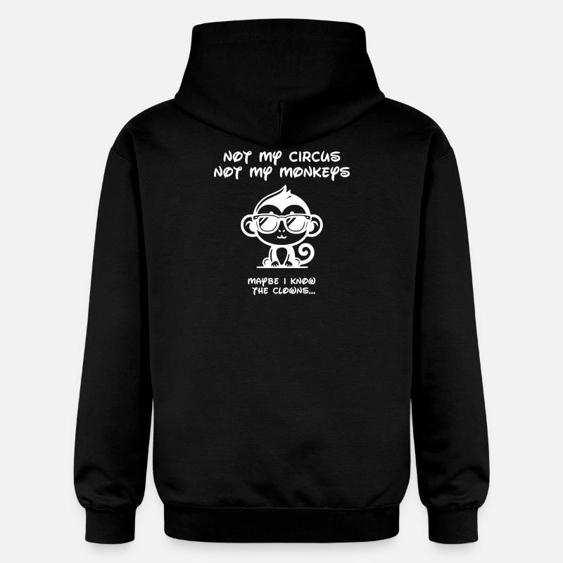 Pas mon cirque -Blanc - Sweat à capuche Softstyle® Gildan Unisexe - noir