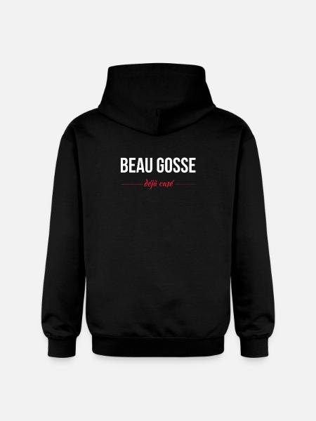 Beau gosse déja casé - Sweat à capuche Softstyle® Gildan Unisexe - noir