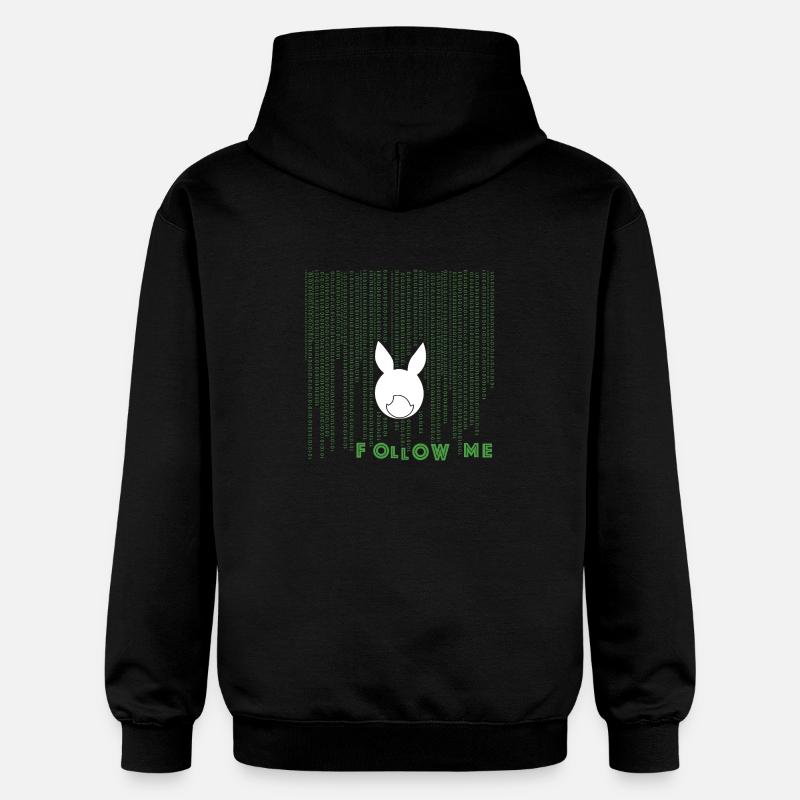 lapin blanc - Sweat à capuche Softstyle® Gildan Unisexe - noir