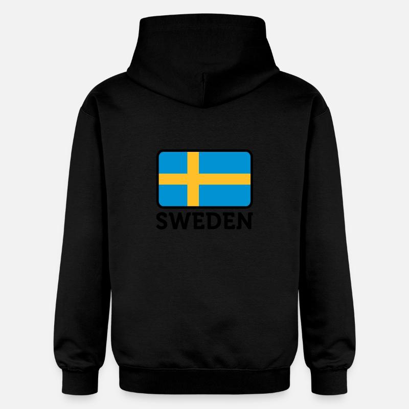 Drapeau national de la Suède - Sweat à capuche Softstyle® Gildan Unisexe - noir