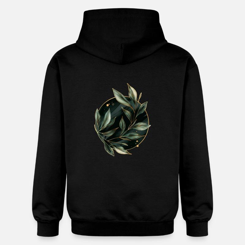 Feuilles de plantes - Sweat à capuche Softstyle® Gildan Unisexe - noir