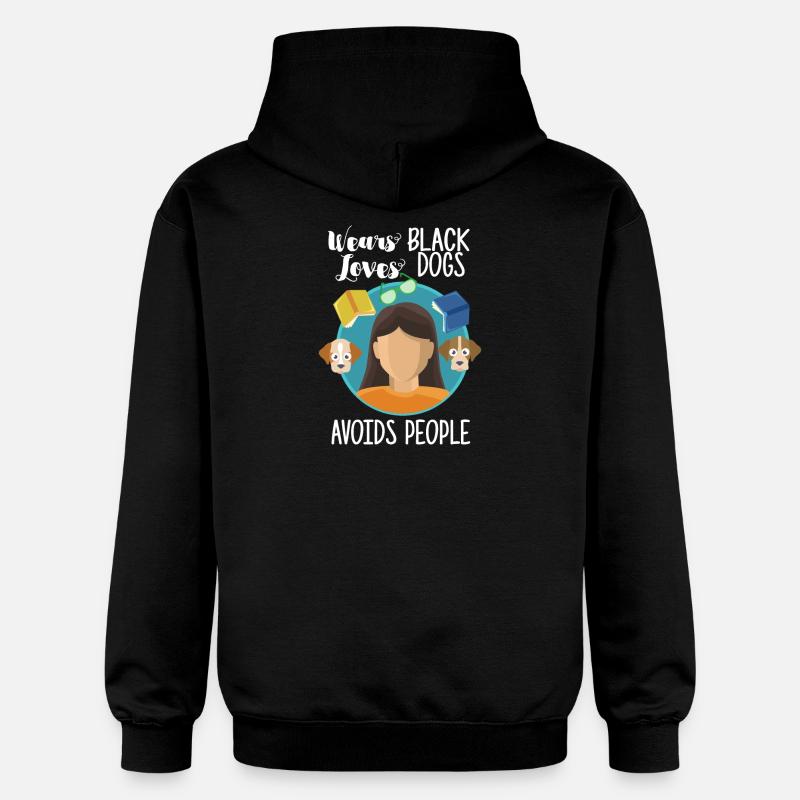 Introverti - Sweat à capuche Softstyle® Gildan Unisexe - noir