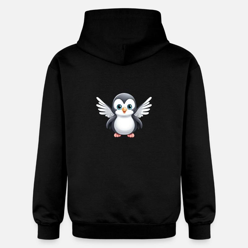Ange pingouin mignon - Sweat à capuche Softstyle® Gildan Unisexe - noir