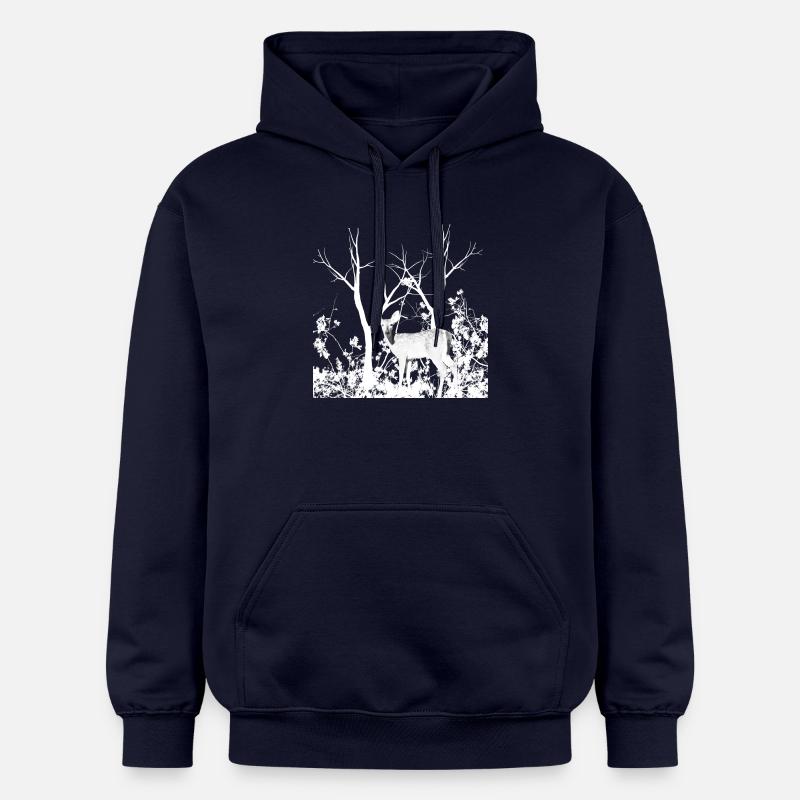 Biche Gracieuse Forêt Sauvage - Sweat à capuche Softstyle® Gildan Unisexe - bleu marine