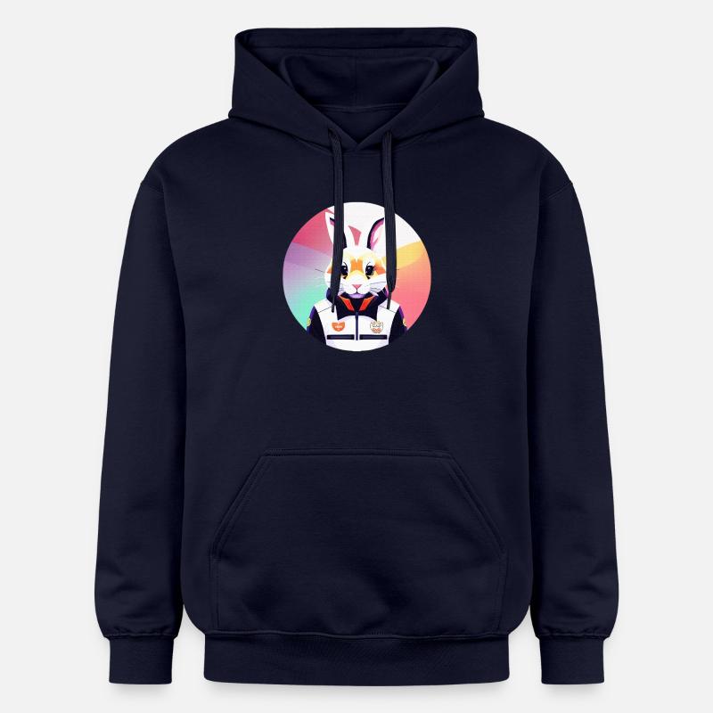 Lapin, Lapin, Lapin de Pâques - Sweat à capuche Softstyle® Gildan Unisexe - bleu marine
