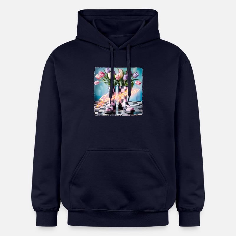 C’est le printemps... - Sweat à capuche Softstyle® Gildan Unisexe - bleu marine
