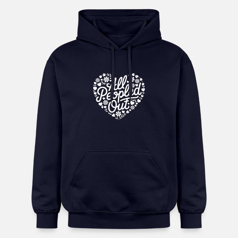 Introverti, antisocial, introverti - Sweat à capuche Softstyle® Gildan Unisexe - bleu marine