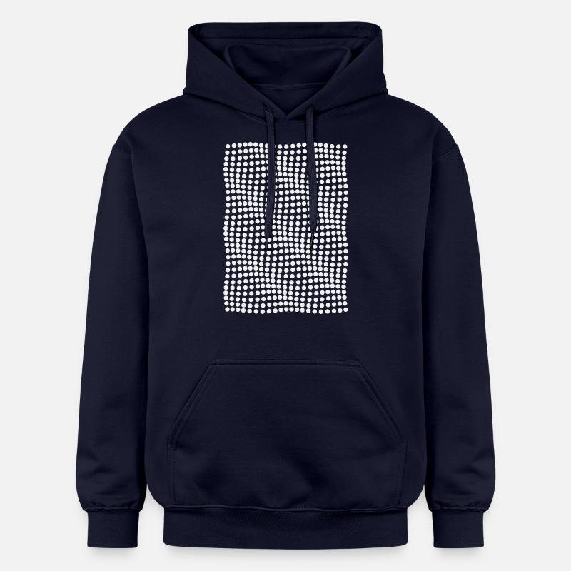 Effet d'onde d'illusion optique - Sweat à capuche Softstyle® Gildan Unisexe - bleu marine
