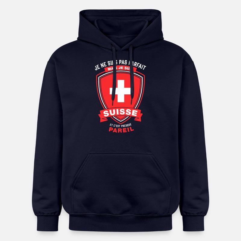 SUISSE et presque parfait - Sweat à capuche Softstyle® Gildan Unisexe - bleu marine