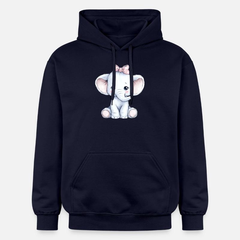 Mignon bébé éléphant - Sweat à capuche Softstyle® Gildan Unisexe - bleu marine