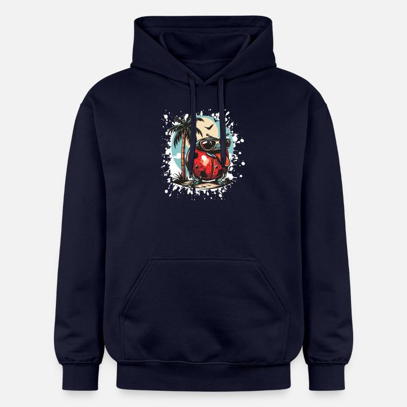 Vacances d’été Ladybug - Sweat à capuche Softstyle® Gildan Unisexe - bleu marine