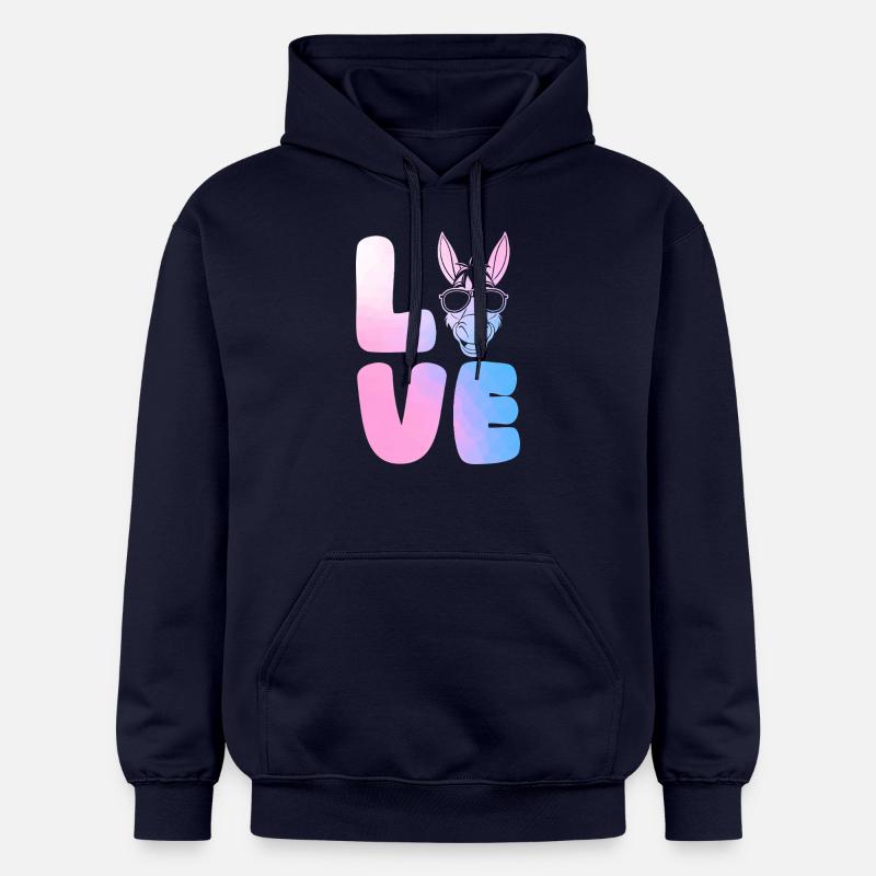 Âne - Sweat à capuche Softstyle® Gildan Unisexe - bleu marine