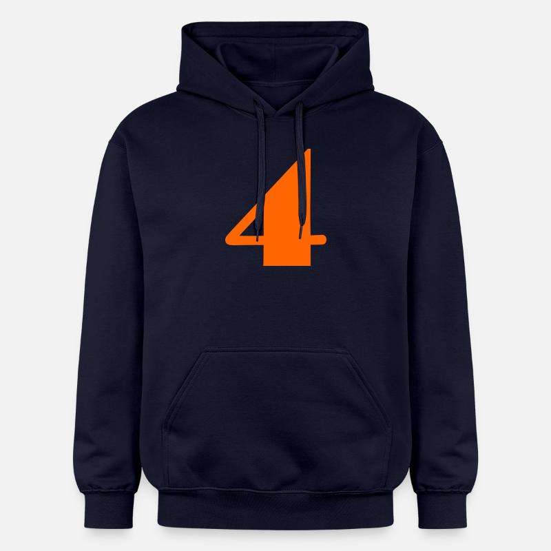 4 ANS,4e ANNIVERSAIRE,ANNIVERSAIRE 4 ANS - Sweat à capuche Softstyle® Gildan Unisexe - bleu marine