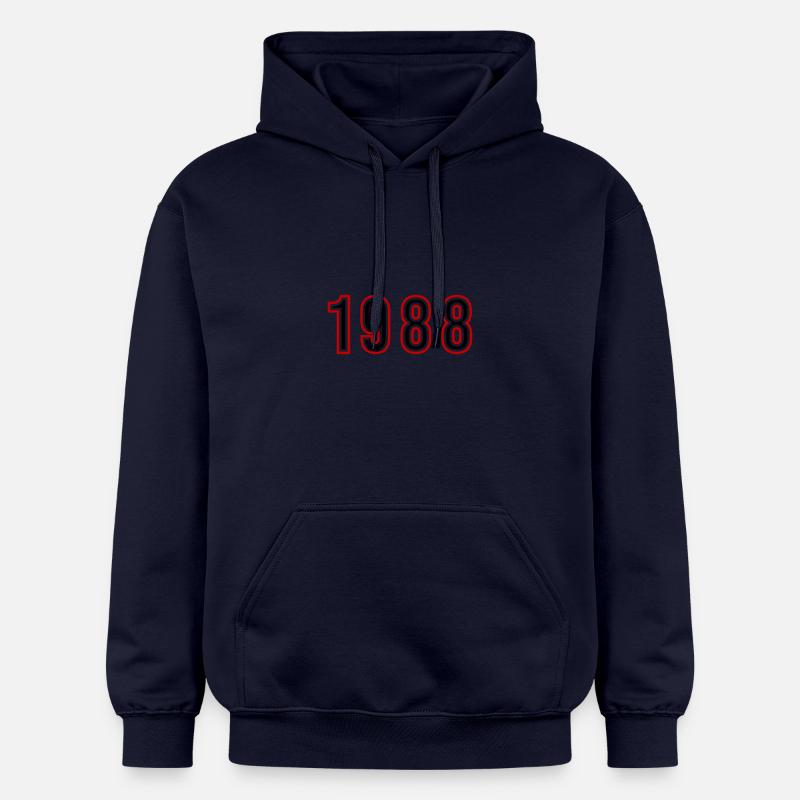 1988 Numéro de l’année - Sweat à capuche Softstyle® Gildan Unisexe - bleu marine